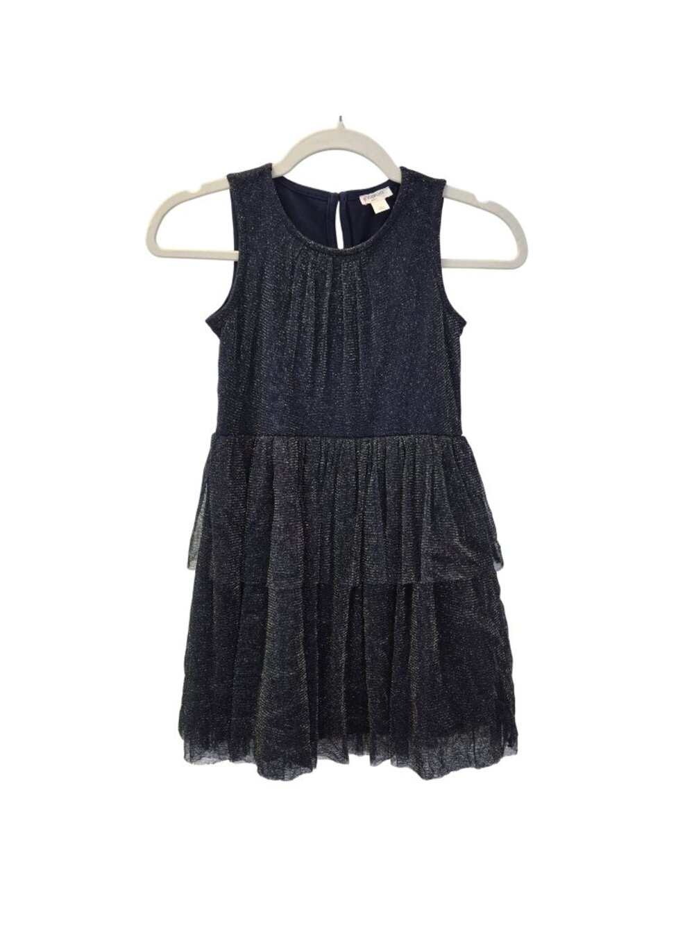 J. Crew Crewcuts Glitter Metallic Tiered Sleeveless Party Dress Size Girl's 8